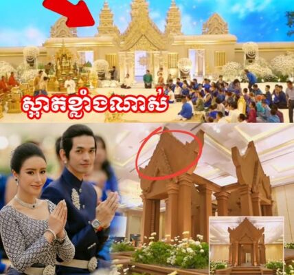 ផ្ទុះការសរសើរ! រោងពិធីមង្គលការ ទេព បូព្រឹក្ស និង ជី ដេវីត ផុសរចនាបថប្រាសាទព្រះវិហារយ៉ាងប្រណីត ចំកណ្ដាលរោង