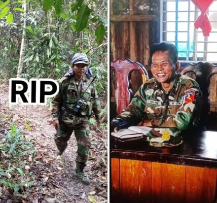 ពិតជាសោកស្តាយខ្លាំងណាស់បេសកកម្មសមរភូមិជួរមុខតំបន់(មុំបី)មិនទាន់បានបញ្ចប់ផង ឈឺតែមួយយប់សោះមិត្តរួមអាវុធទៅចោលដោយមិនលាមួយមាត់សោះ
